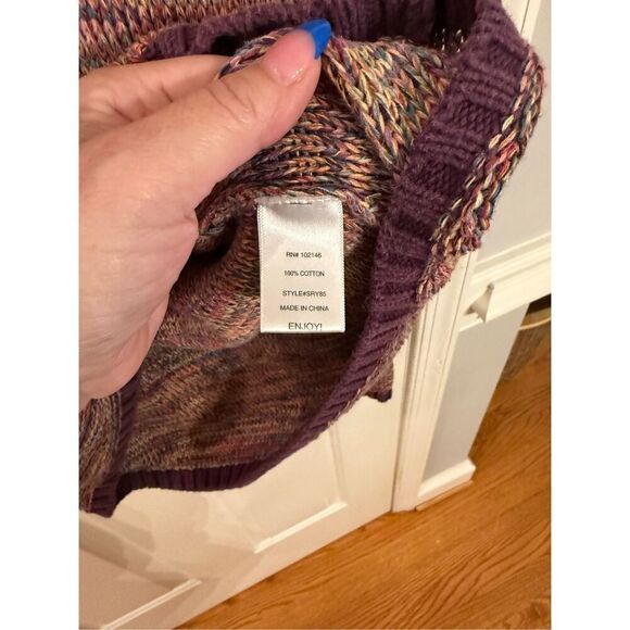 Michael Stars Mixed Yarn Rounded Hem Crew Neck Sweater sz XS/S EUC - Picture 6 of 7